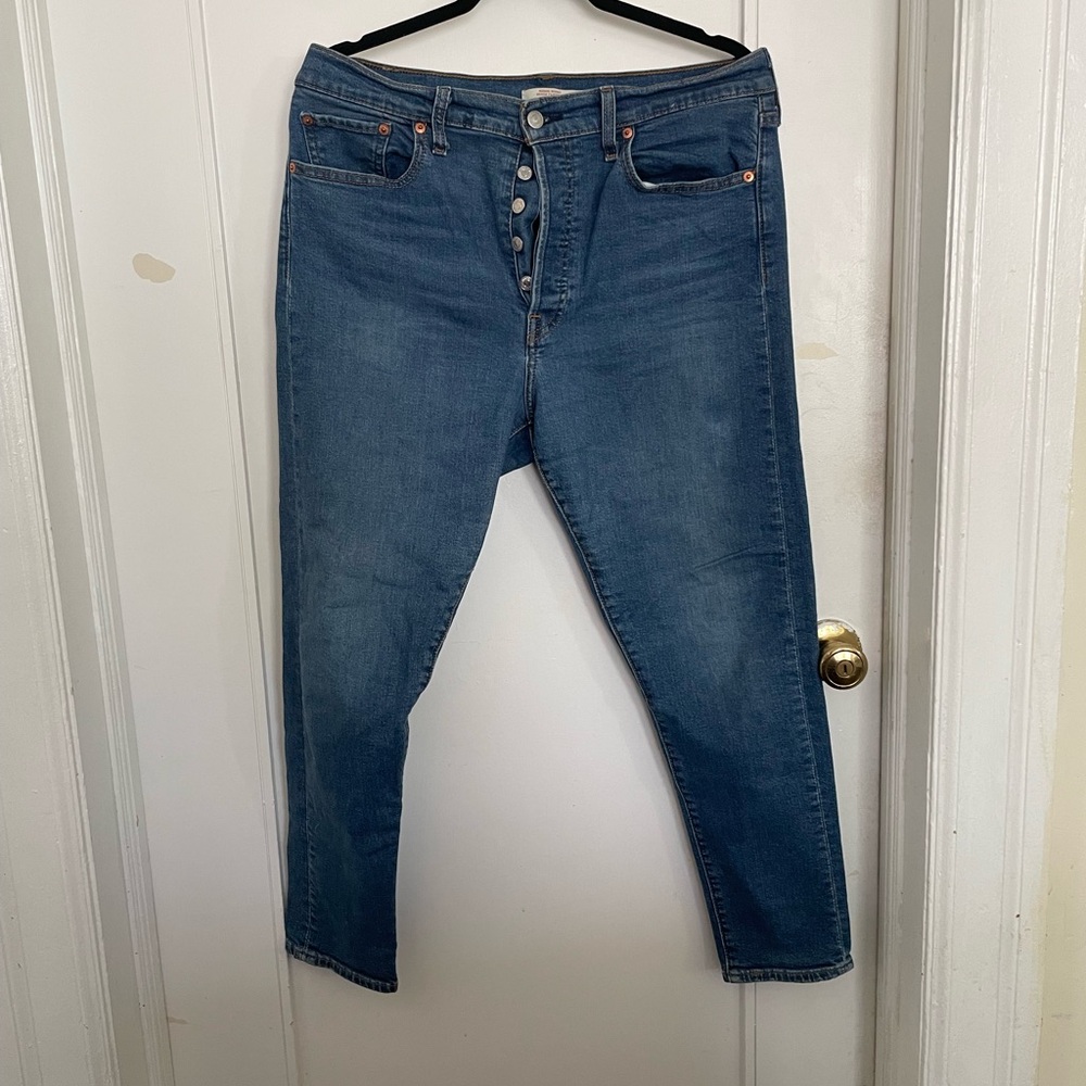 Levi's Blue Ankle Cropped Jeans Wedgie Skinny Women